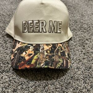 Beer Me Cap with Camo Brim